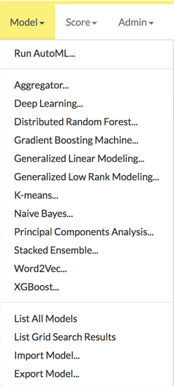 Flow Model dropdown menu