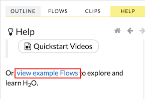 Flow - View Example Flows link