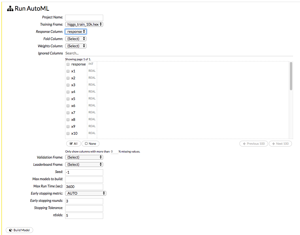 Configure the AutoML run