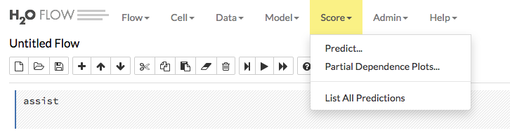 Score > Partial Dependence Plot...