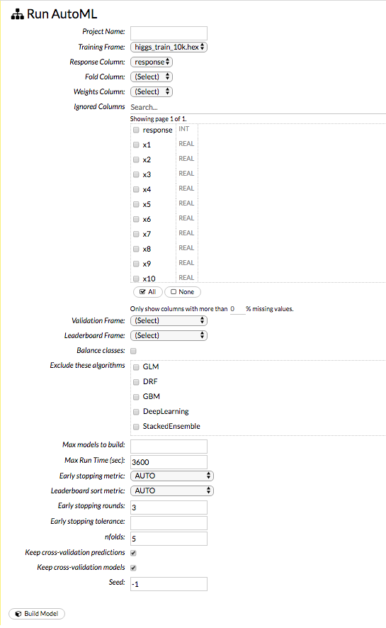 Configure the AutoML run