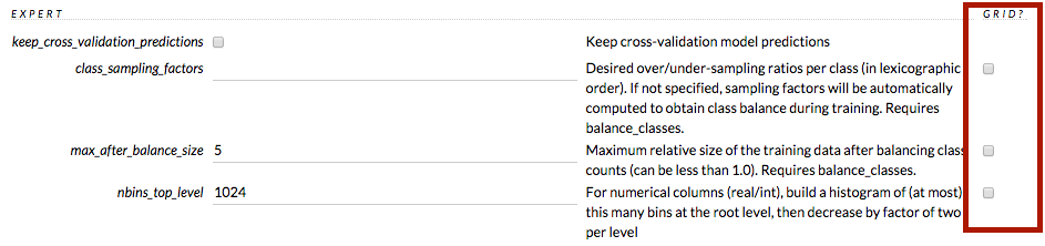 Grid Search Column