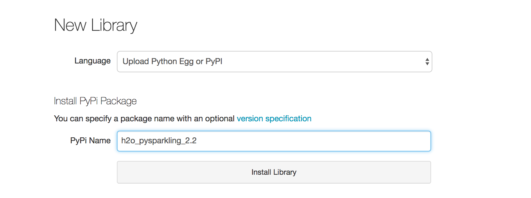 Uploading PySparkling Library